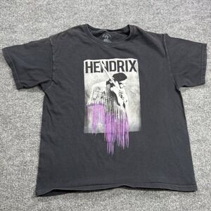 Authentic Hendrix T Shirt Men XL Black Graphic Rock Band Woodstock Jimi Vintage